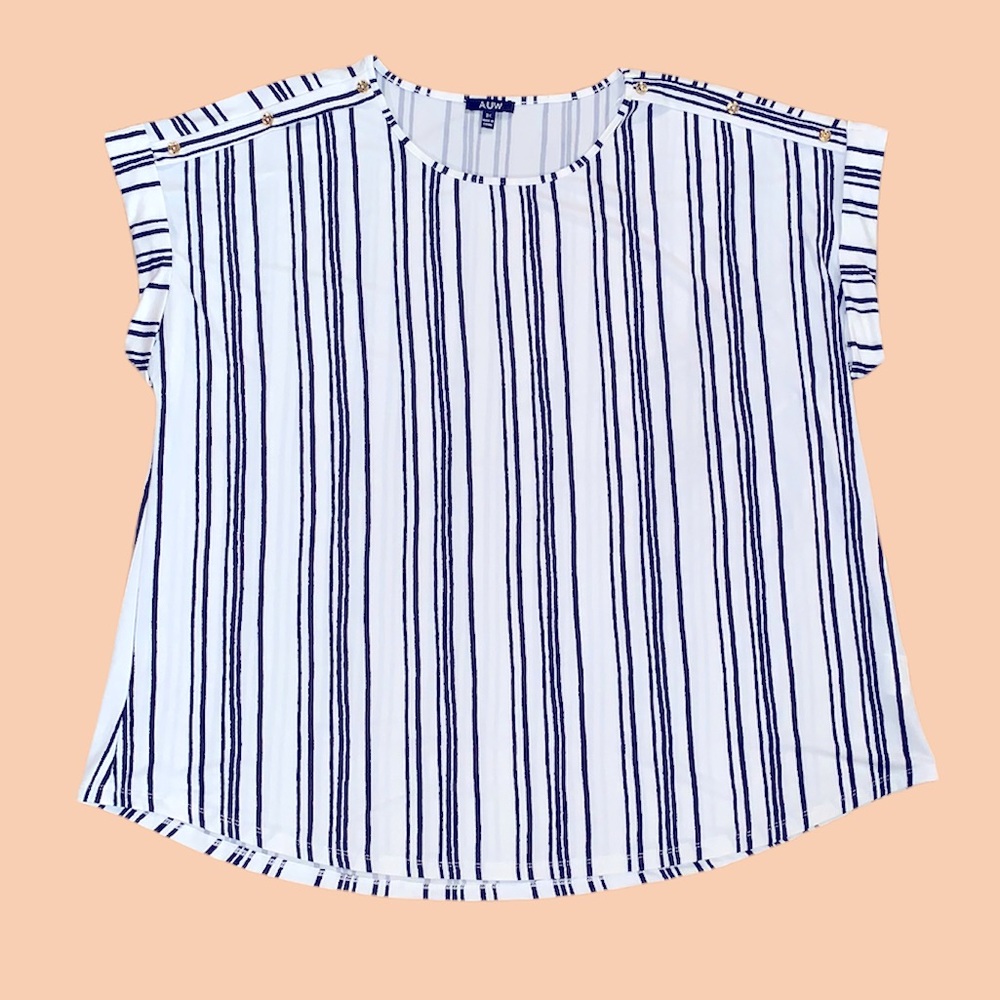Black and white blouse
